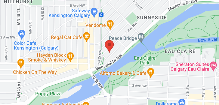 map of 301 1027 1 Avenue NW